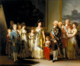 Portret van de familie van Carlos IV